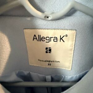 Allegra K Pastel Blue Coat - XS
